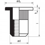 BLINDKLINKMOER M8 STAALVERZINKT HIGH TORQUE DOOS A 2000 STUKS ( a 2000 st  )