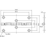 SCHARNIER 100X55X1,5MM RVS A4 ( a 1 st  )