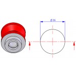 DRUKKNOP VOOR 16MM MESSING GEPOLIJST VOOR MINI ( a 1 st  )