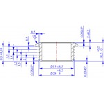 INBOORRING MESSING GEPOLIJST CHROOM VOOR MINI ( a 1 st  )