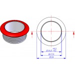 INBOORRING MESSING GEPOLIJST CHROOM VOOR MINI ( a 1 st  )