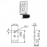 SLUITHAAK VOOR AANTREKSLUITING 71X22MM PROTEX RVS 03-633SS 15.9X29.4X1.6 VERZET ( a 1 st  )