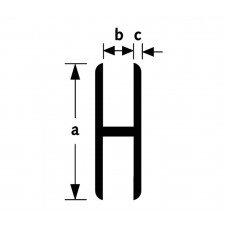 H-PROFIEL 1 MT ALUMINIUM VV ( a 1 st  )